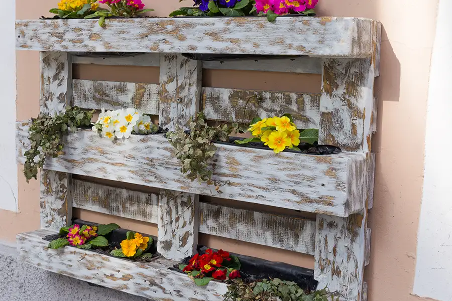 DIY pallet projects - Vertical Garden with variety of plants/flowers - Tampa Florida