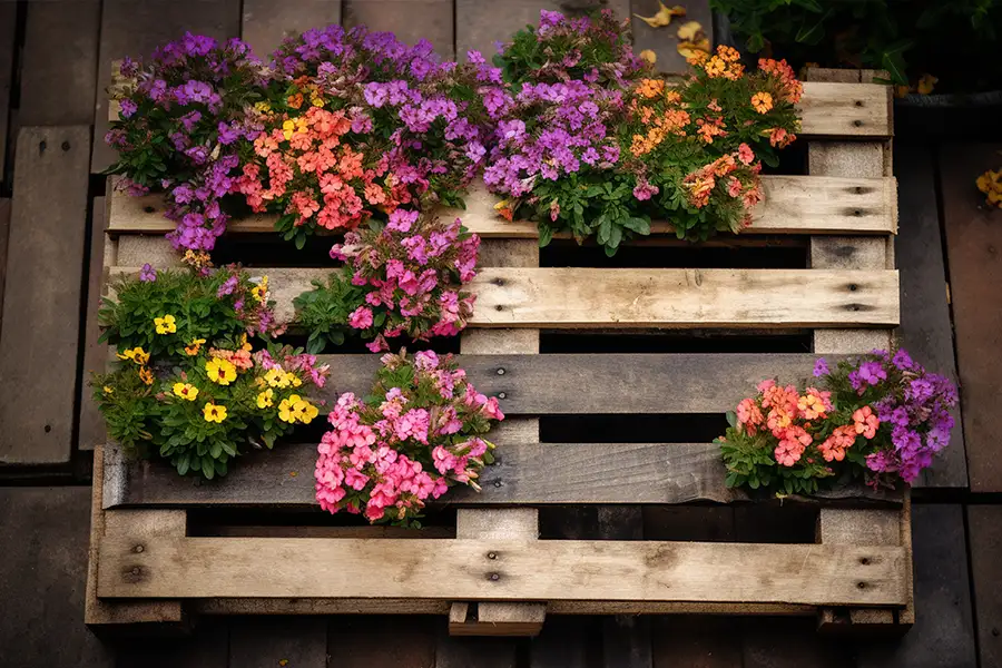 DIY pallet projects - Vertical Garden with variety of plants/flowers - Tampa Florida