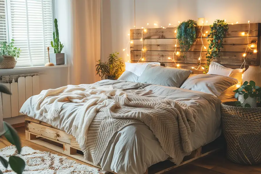 DIY pallet projects - Rustic Headboard and bedframe - Tampa Florida