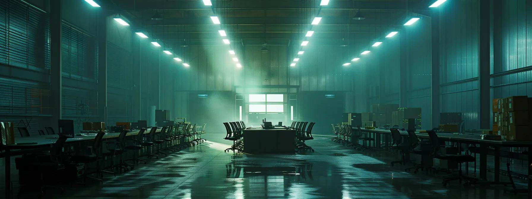 a modern warehouse filled with organized pallet racking systems, illuminated by bright overhead leds, showcases a strategic team meeting around a sleek conference table, highlighting the vital importance of continuous improvement in optimizing warehouse operations. a modern warehouse filled with organized pallet racking systems, illuminated by bright overhead leds, showcases a strategic team meeting around a sleek conference table, highlighting the vital importance of continuous improvement in optimizing warehouse operations.