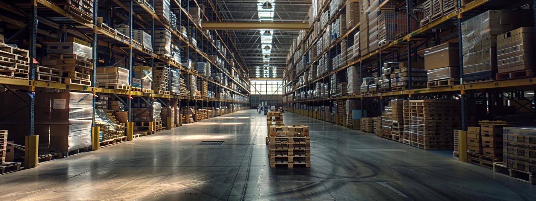 a bustling warehouse interior filled with robust hardwood and recycled plastic pallets stacked neatly, showcasing their durability and design against a backdrop of industrial shelving and ambient warehouse lighting. a bustling warehouse interior filled with robust hardwood and recycled plastic pallets stacked neatly, showcasing their durability and design against a backdrop of industrial shelving and ambient warehouse lighting.