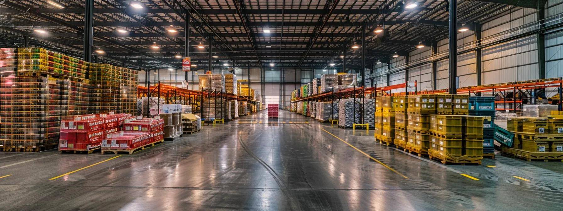a bustling warehouse in the tampa-orlando region showcases a diverse array of custom-designed pallets, featuring various textures and colors to meet the stringent requirements of manufacturing, retail, and food transportation industries under bright, artificial lighting. a bustling warehouse in the tampa-orlando region showcases a diverse array of custom-designed pallets, featuring various textures and colors to meet the stringent requirements of manufacturing, retail, and food transportation industries under bright, artificial lighting.