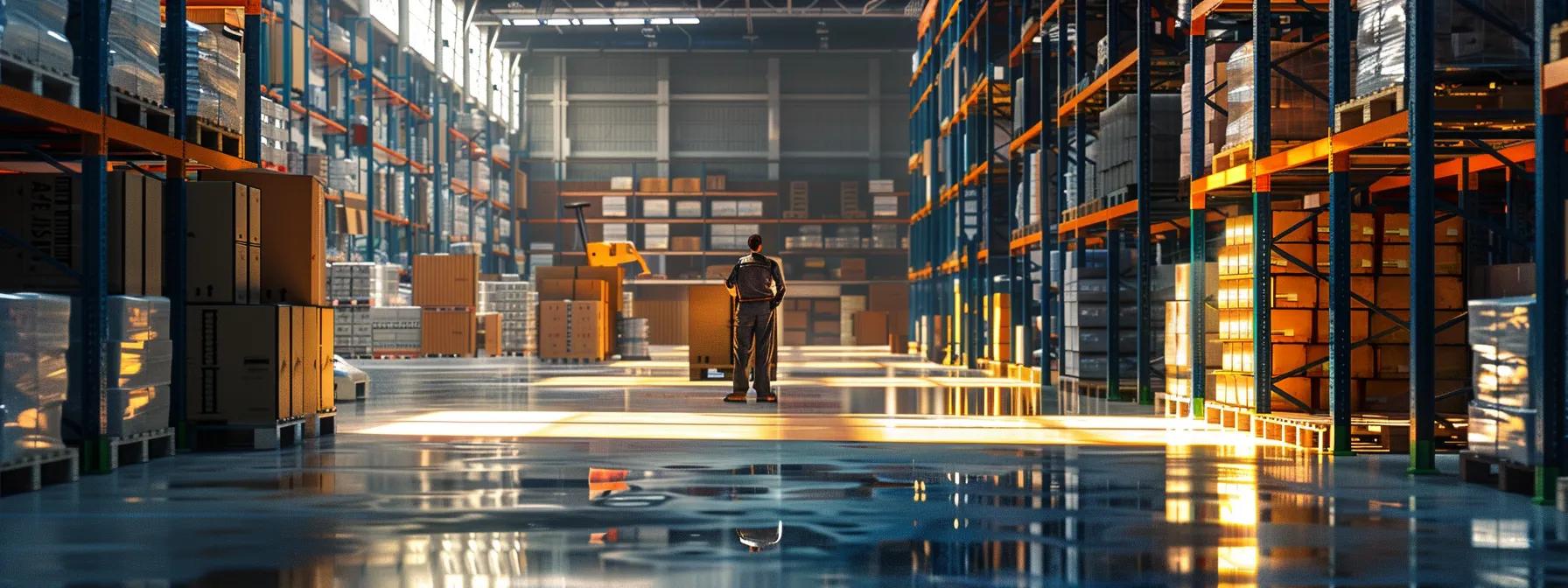 a modern warehouse interior features a manager reviewing an array of diverse pallets, with sharp contrasts of light highlighting the various types and their organization, symbolizing the critical operational decisions involved in pallet procurement and maintenance. a modern warehouse interior features a manager reviewing an array of diverse pallets, with sharp contrasts of light highlighting the various types and their organization, symbolizing the critical operational decisions involved in pallet procurement and maintenance.